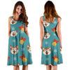 Dog Akita Pattern Print Dress-grizzshop