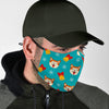 Dog Akita Pattern Print Face Mask-grizzshop