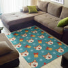 Dog Akita Pattern Print Floor Mat-grizzshop