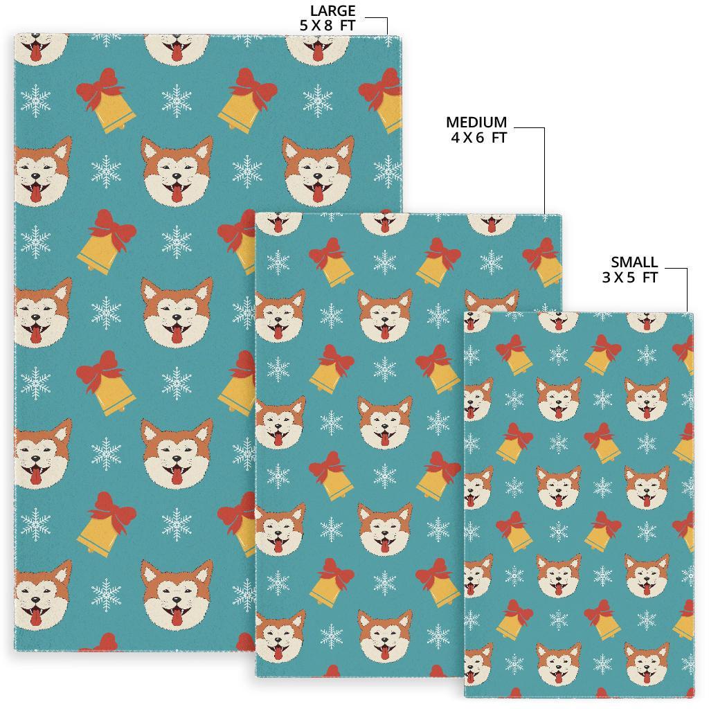 Dog Akita Pattern Print Floor Mat-grizzshop