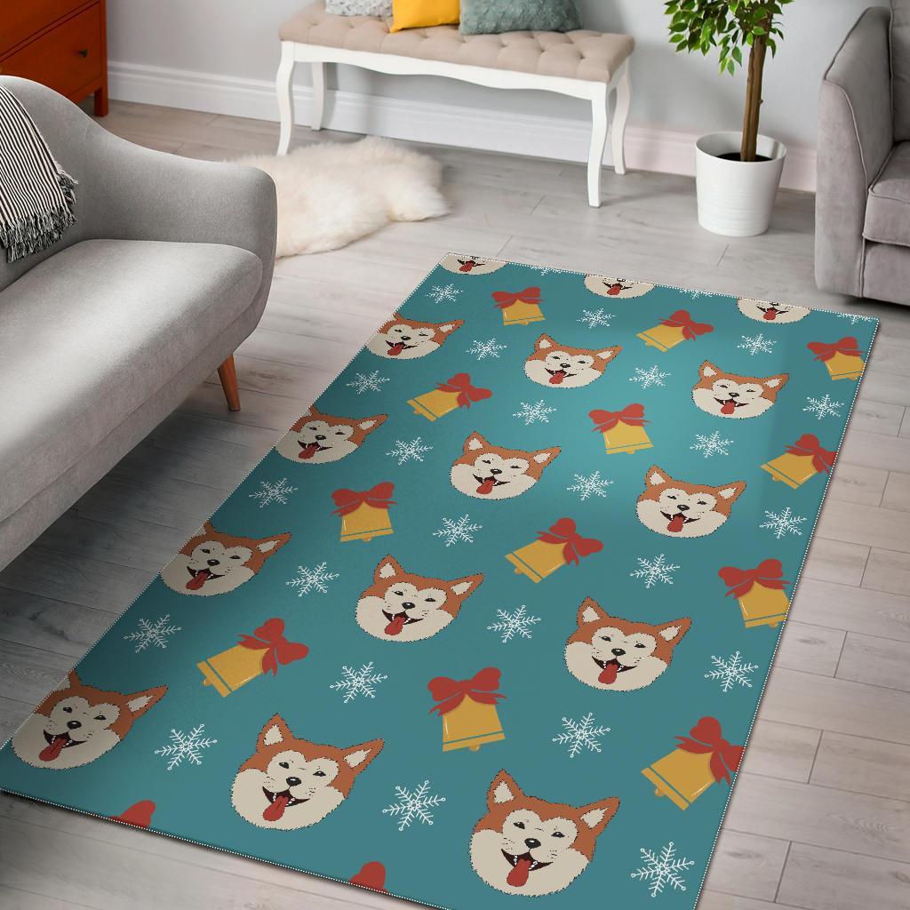 Dog Akita Pattern Print Floor Mat-grizzshop