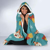 Dog Akita Pattern Print Hooded Blanket-grizzshop