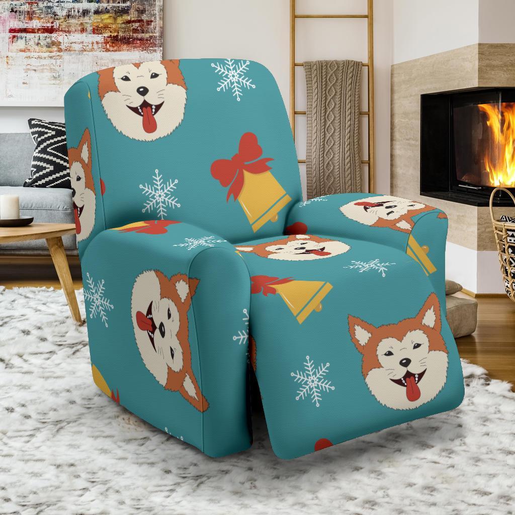 Dog Akita Pattern Print Recliner Cover-grizzshop