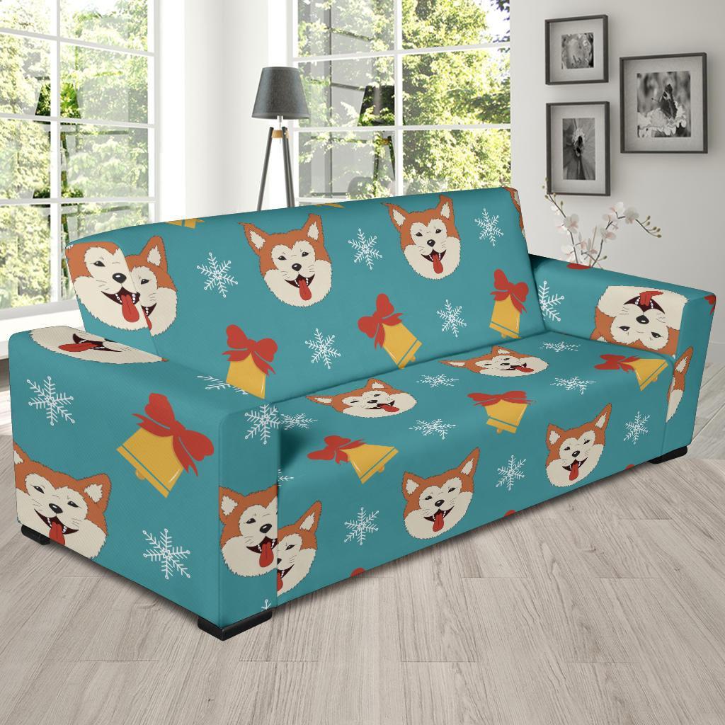 Dog Akita Pattern Print Sofa Covers-grizzshop