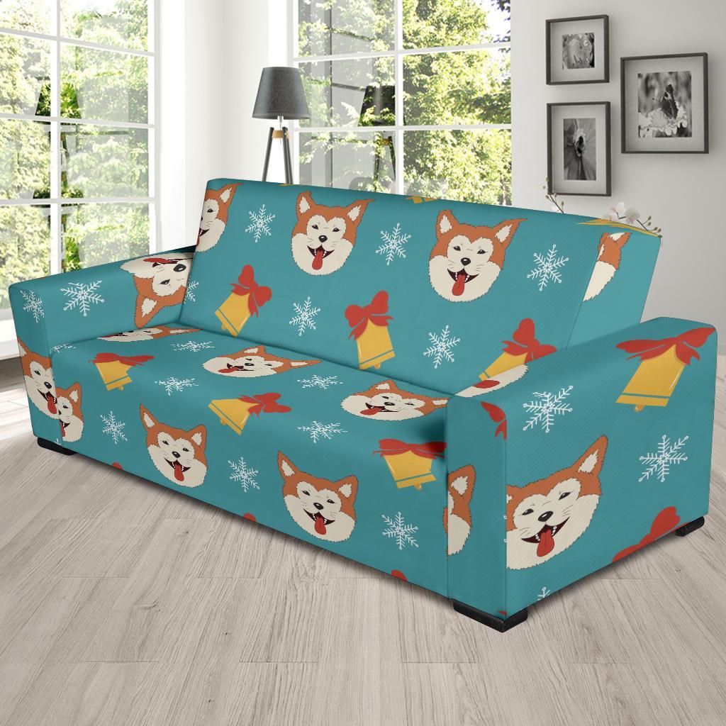 Dog Akita Pattern Print Sofa Covers-grizzshop