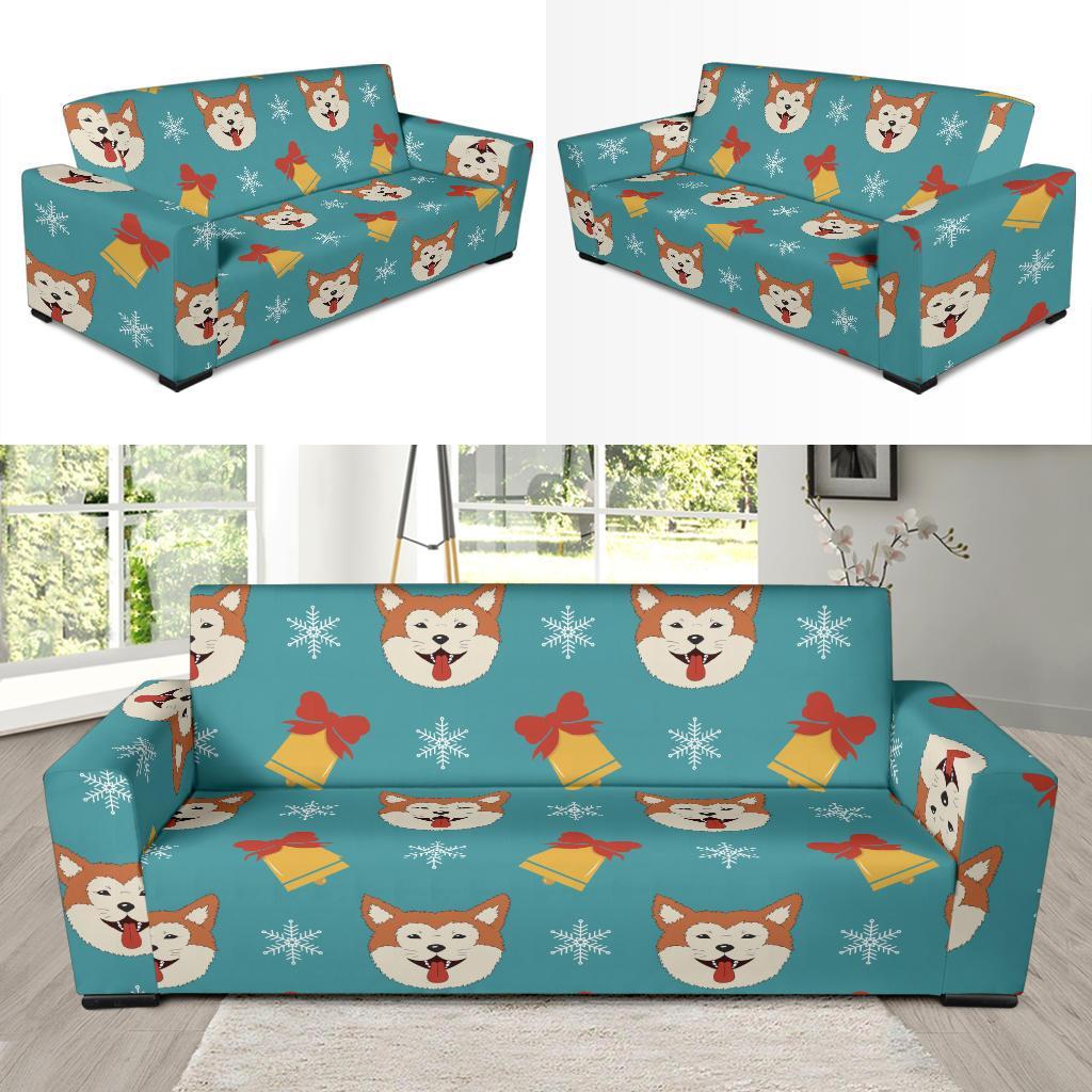 Dog Akita Pattern Print Sofa Covers-grizzshop