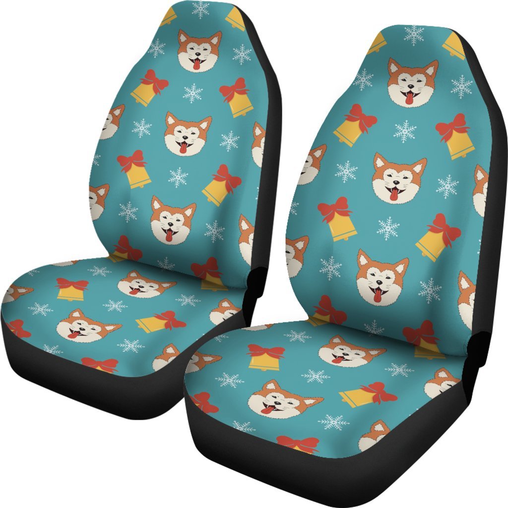 Dog Akita Pattern Print Universal Fit Car Seat Cover-grizzshop