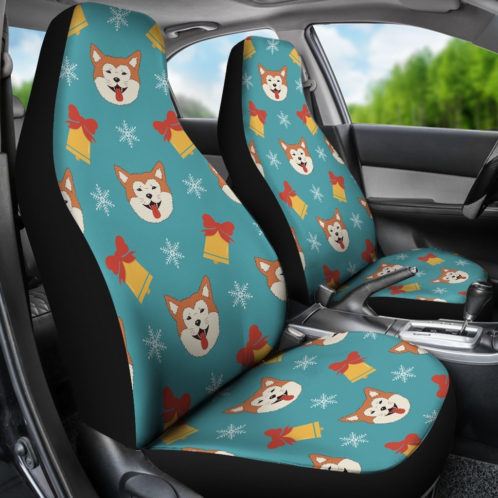 Dog Akita Pattern Print Universal Fit Car Seat Cover-grizzshop