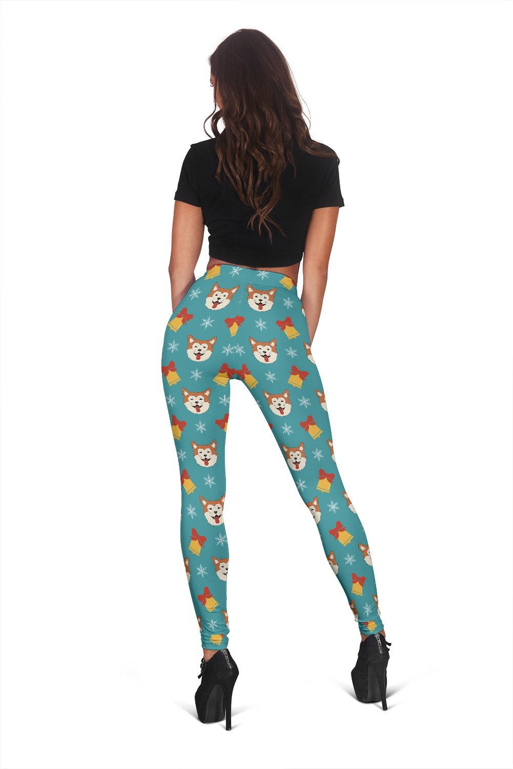 Dog Akita Pattern Print Women Leggings-grizzshop