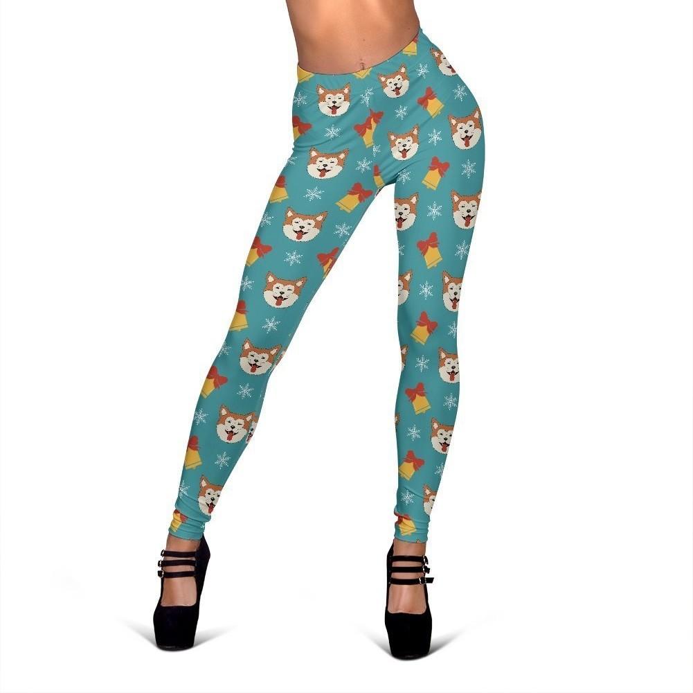 Dog Akita Pattern Print Women Leggings-grizzshop