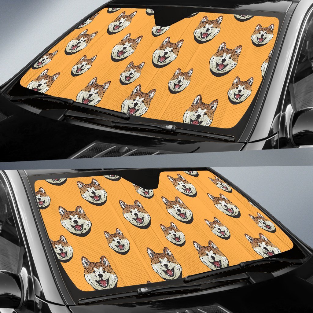 Dog Akita Print Pattern Car Sun Shade-grizzshop