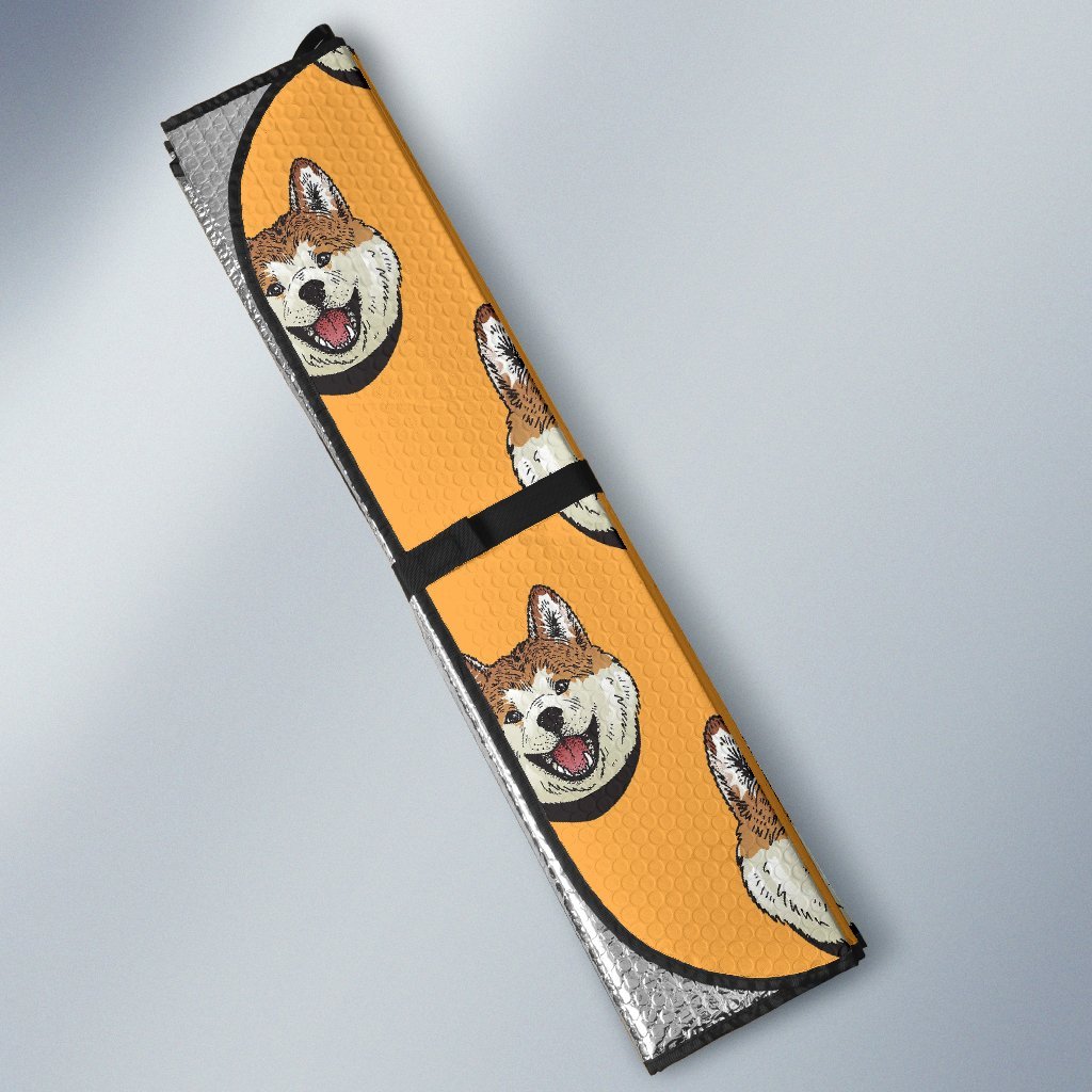 Dog Akita Print Pattern Car Sun Shade-grizzshop