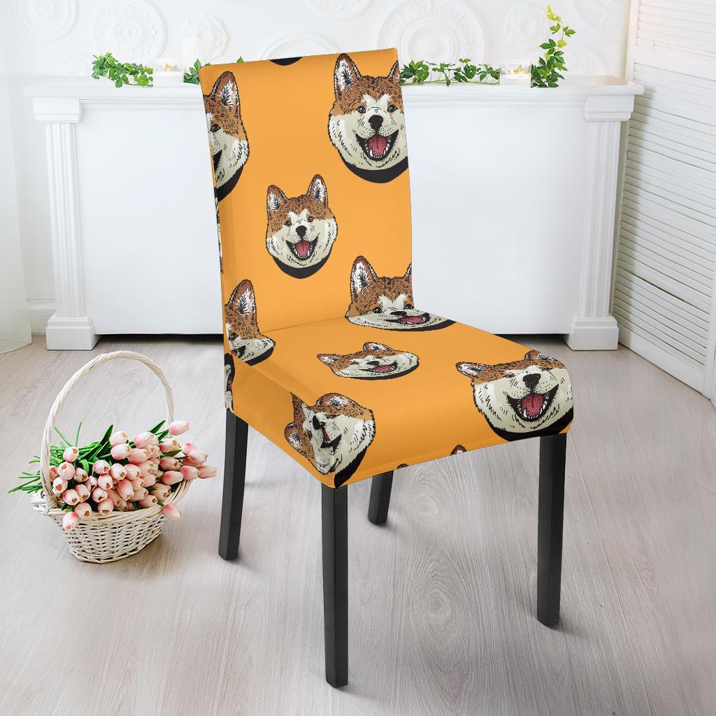 Dog Akita Print Pattern Chair Cover-grizzshop