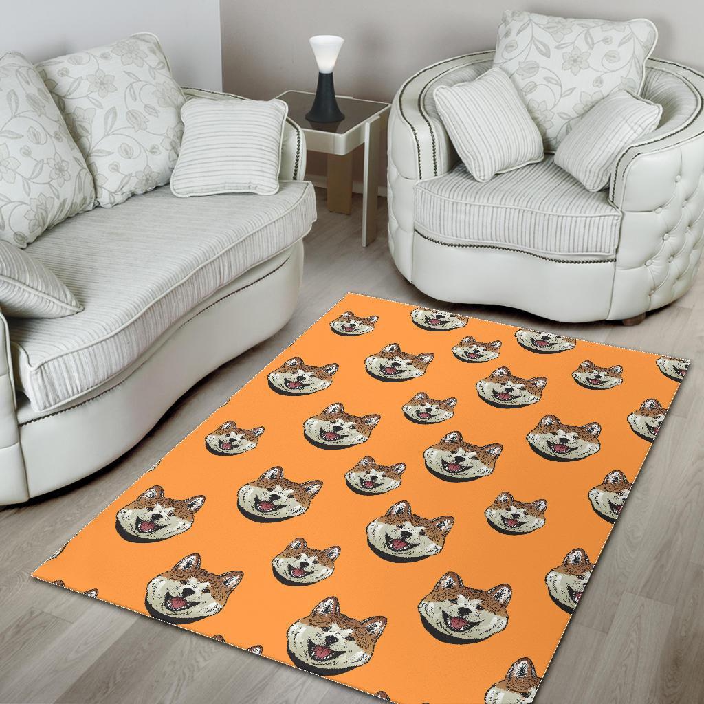 Dog Akita Print Pattern Floor Mat-grizzshop