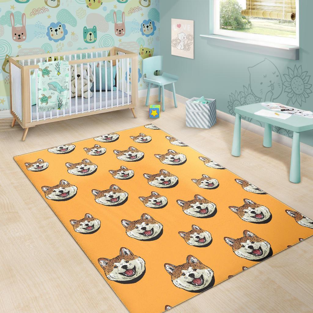 Dog Akita Print Pattern Floor Mat-grizzshop