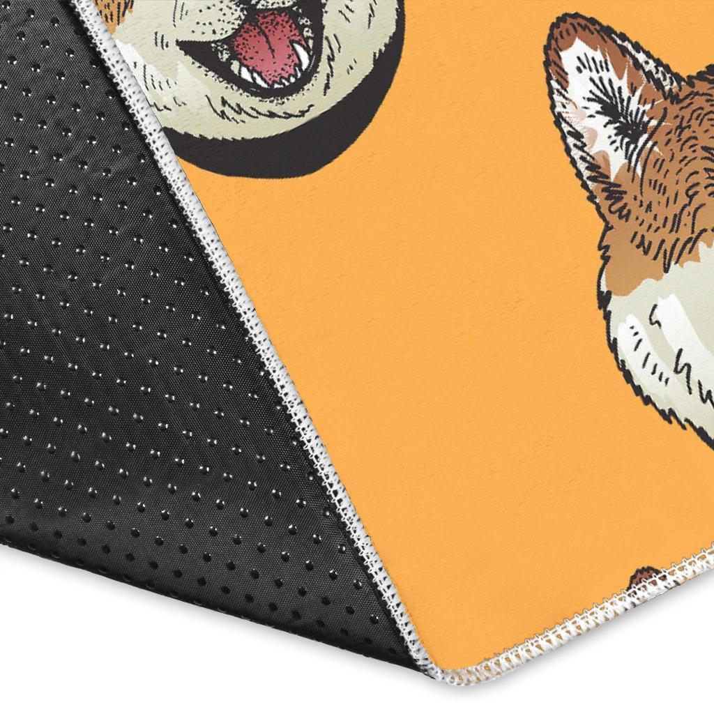 Dog Akita Print Pattern Floor Mat-grizzshop