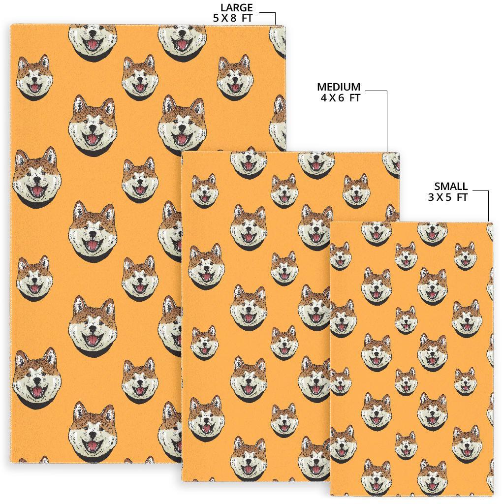Dog Akita Print Pattern Floor Mat-grizzshop