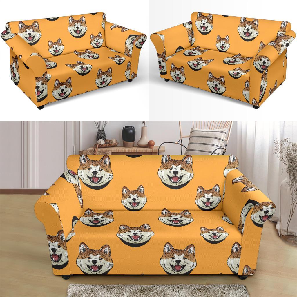 Dog Akita Print Pattern Loveseat Cover-grizzshop