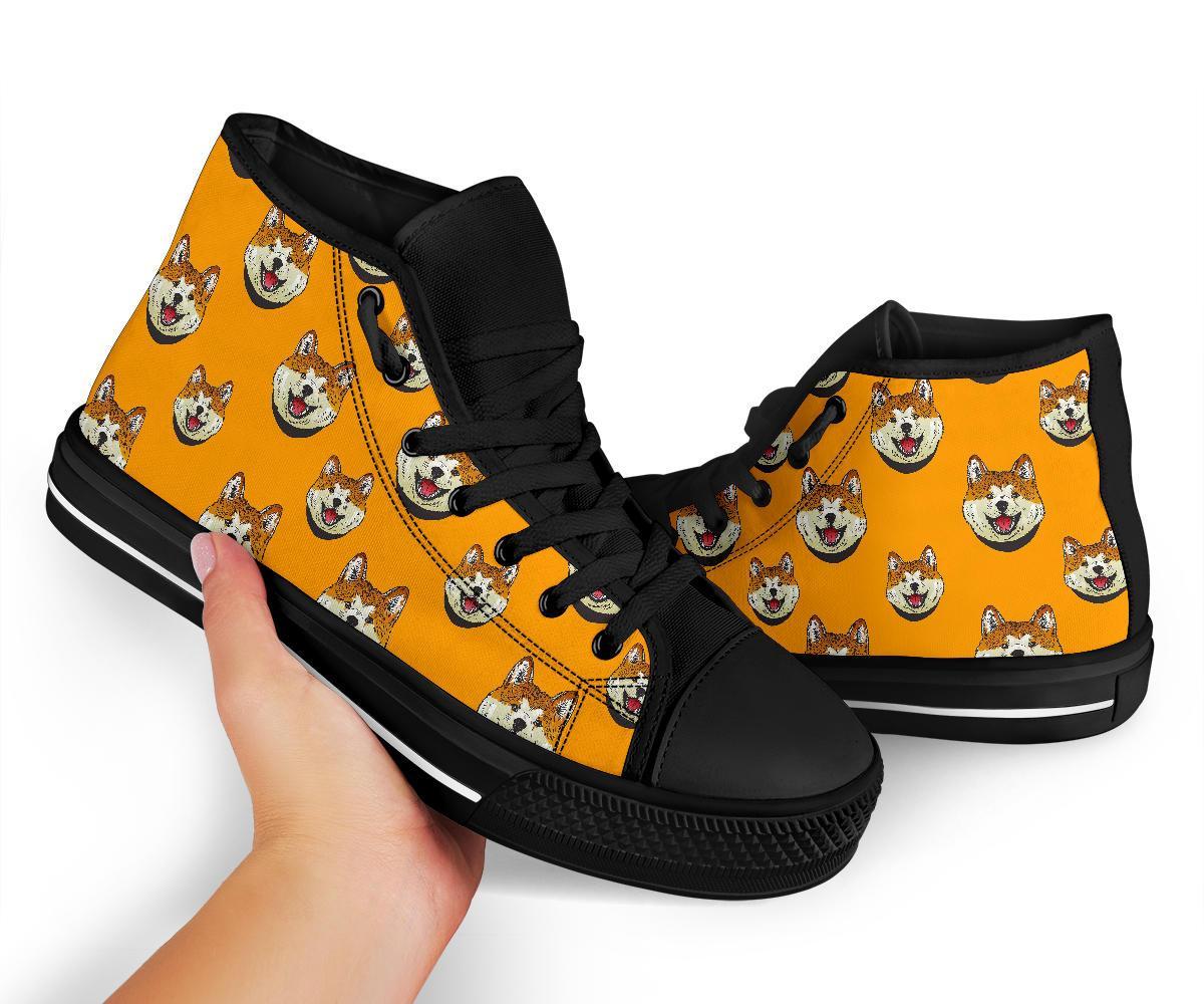 Dog Akita Print Pattern Men Women's High Top Shoes-grizzshop