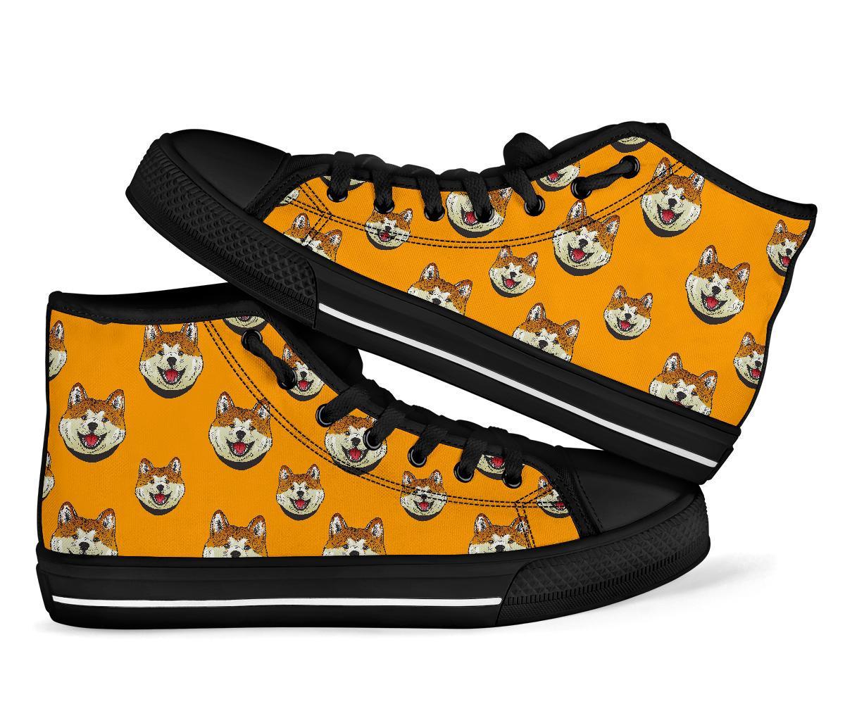 Dog Akita Print Pattern Men Women's High Top Shoes-grizzshop