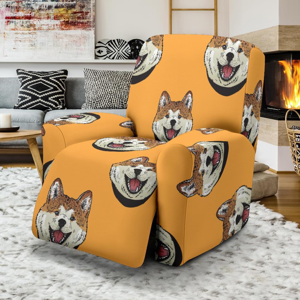 Dog Akita Print Pattern Recliner Cover-grizzshop