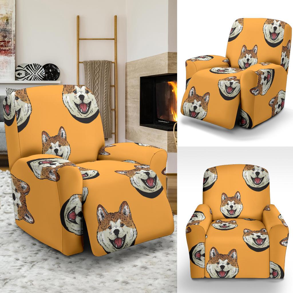 Dog Akita Print Pattern Recliner Cover-grizzshop