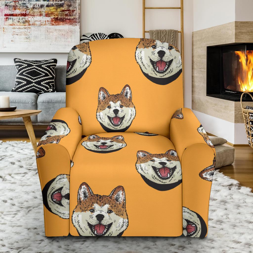 Dog Akita Print Pattern Recliner Cover-grizzshop