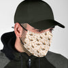 Dog Basset Hound Pattern Print Face Mask-grizzshop