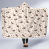 Dog Basset Hound Pattern Print Hooded Blanket-grizzshop