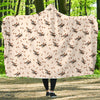 Dog Basset Hound Pattern Print Hooded Blanket-grizzshop