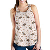 Dog Basset Hound Pattern Print Racerback Tank Tops-grizzshop