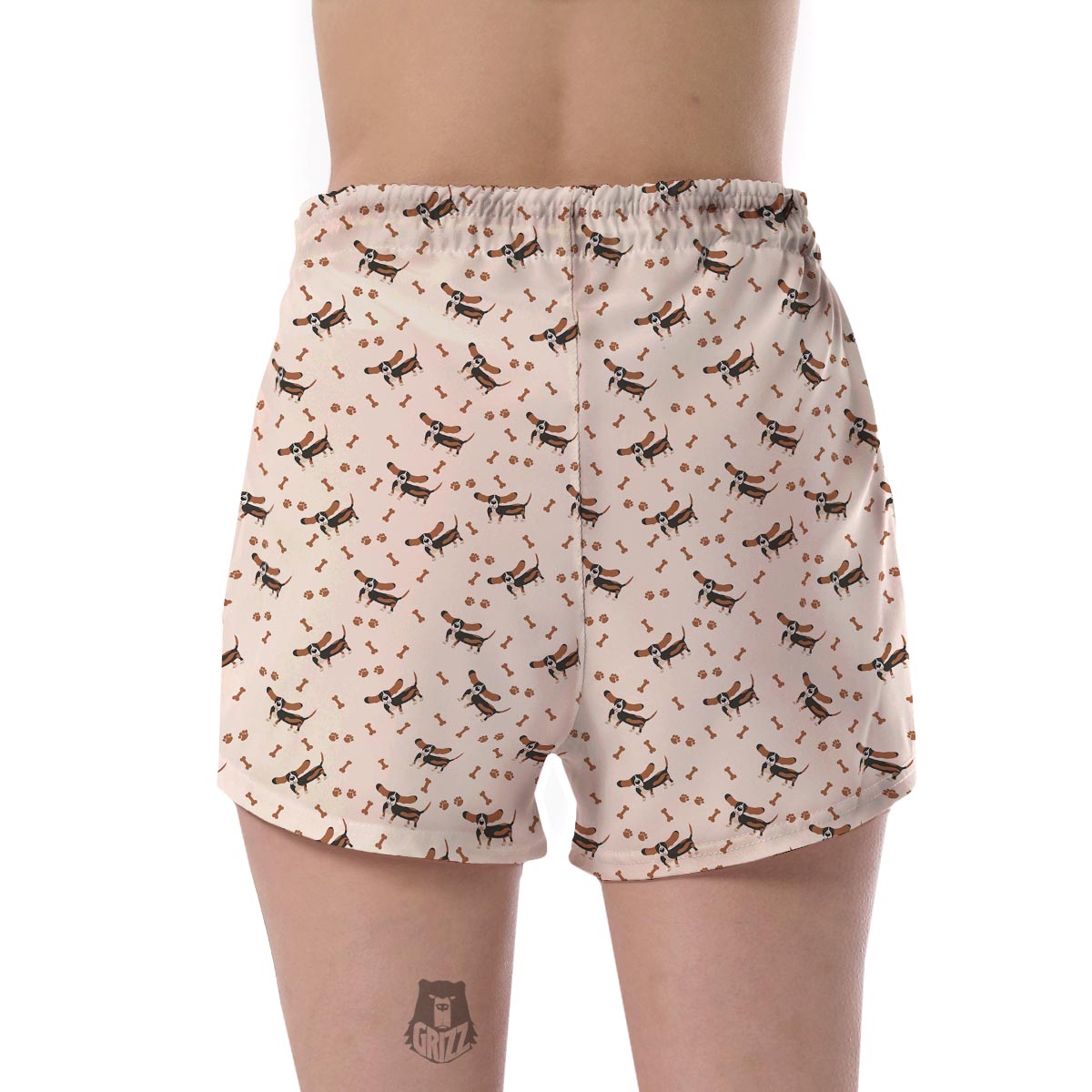 Dog Basset Hound Pattern Print Women's Shorts-grizzshop