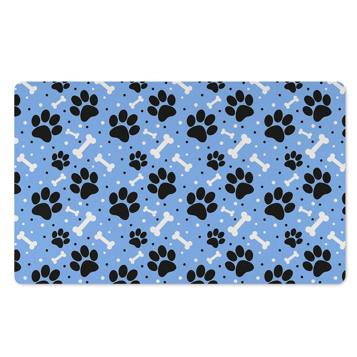 Dog Bone Paw Door Mat-grizzshop