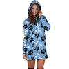 Dog Bone Paw Hoodie Dress-grizzshop