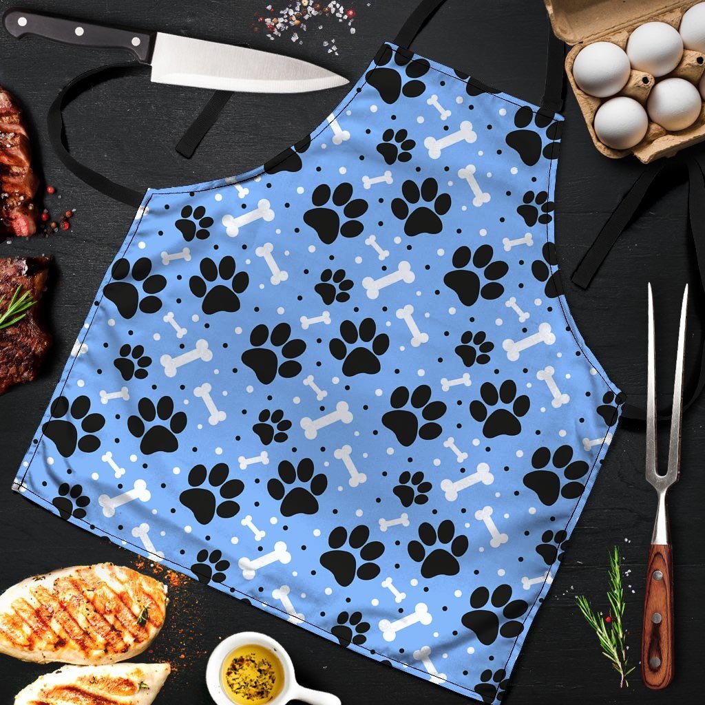 Dog Bone Paw Men's Apron-grizzshop