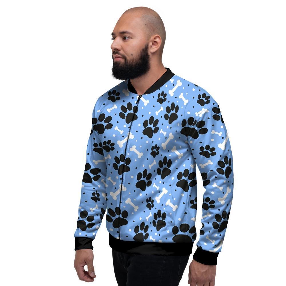 Dog Bone Paw Men's Bomber Jacket-grizzshop