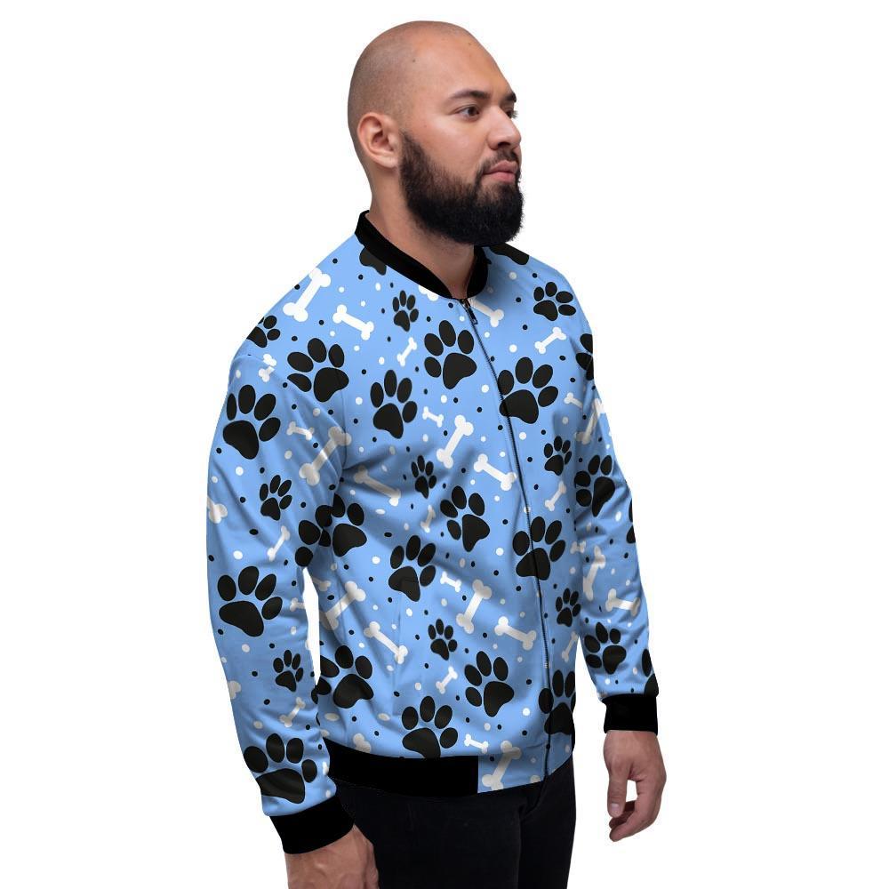 Dog Bone Paw Men's Bomber Jacket-grizzshop