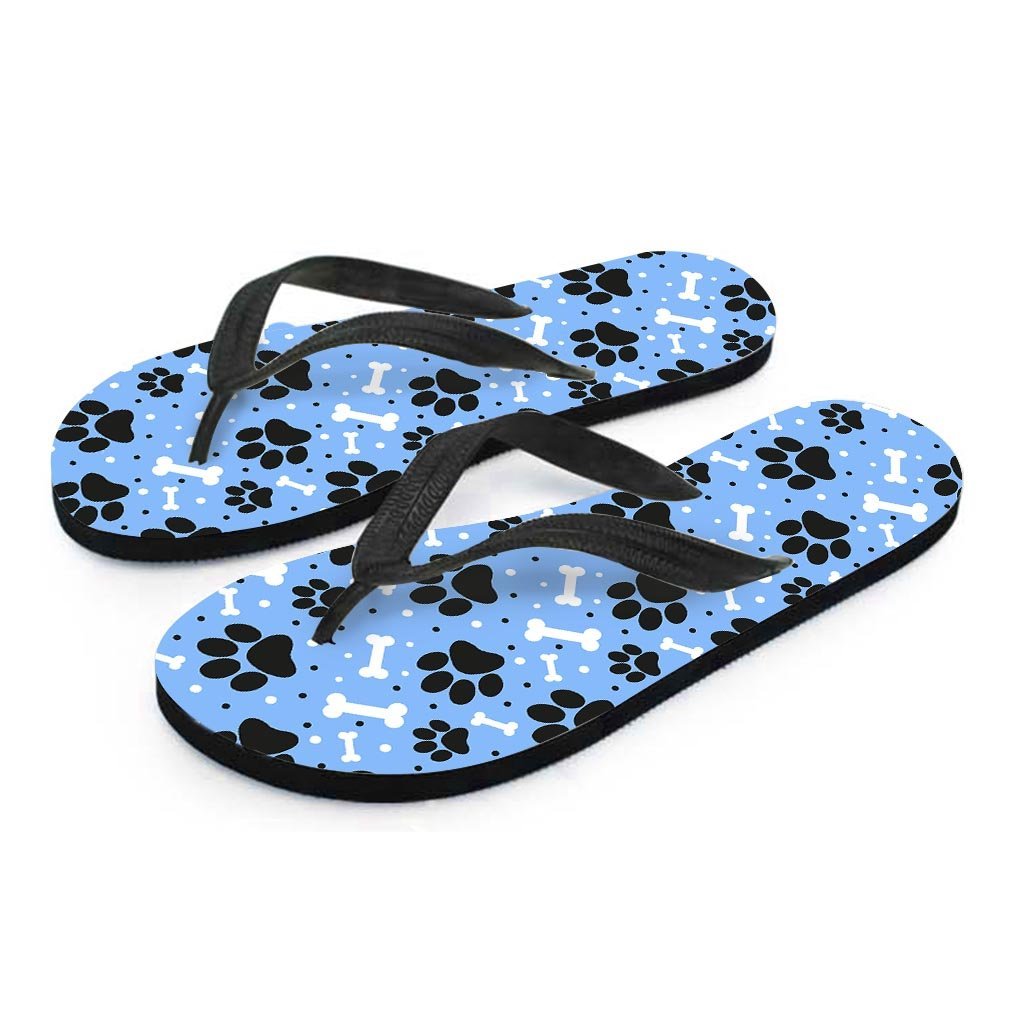 Dog Bone Paw Men's Flip Flops-grizzshop