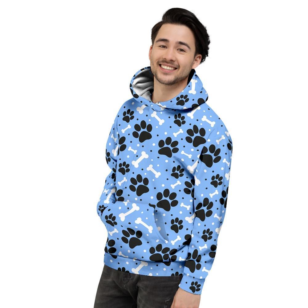 Dog Bone Paw Men's Hoodie-grizzshop