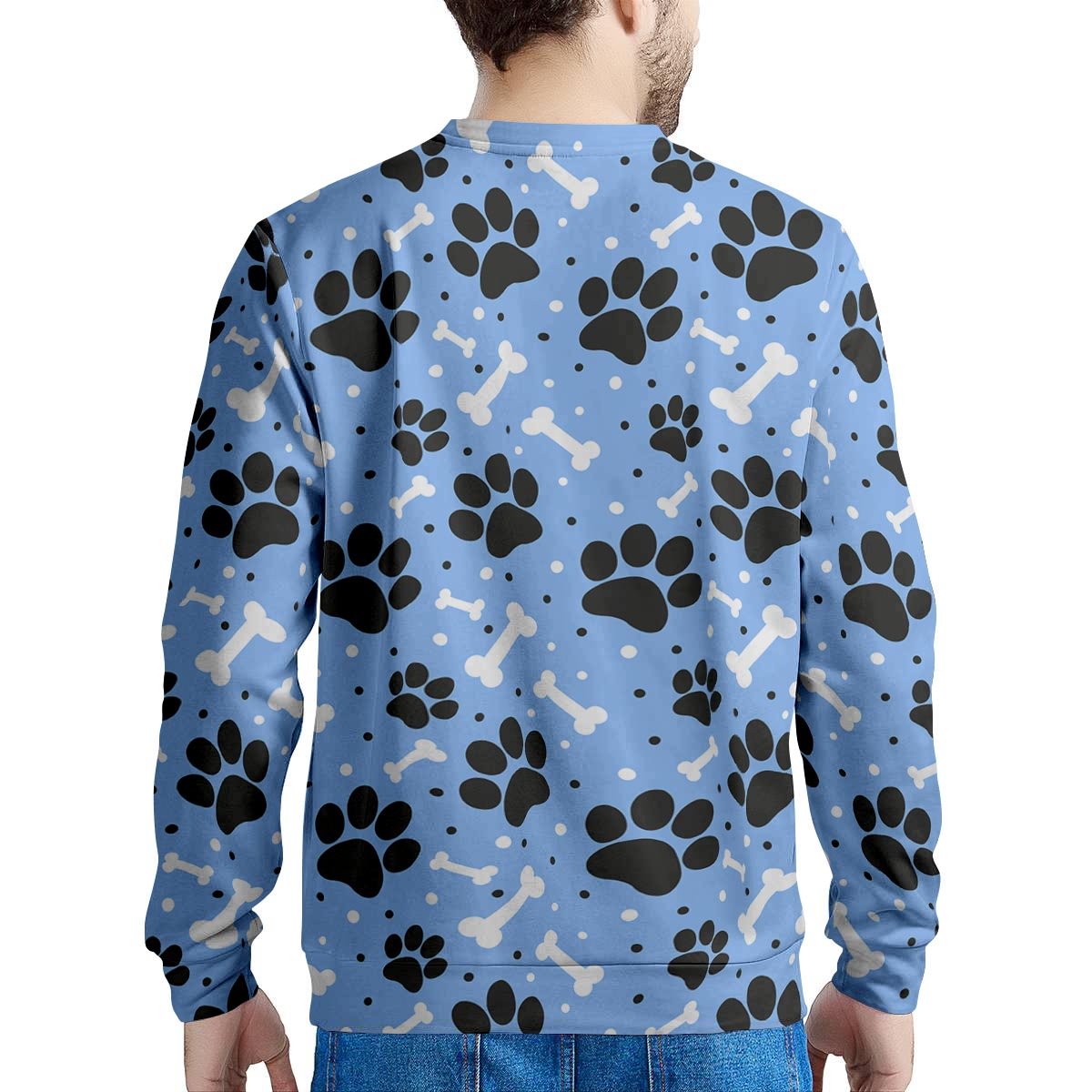 Dog Bone Paw Men's Sweatshirt-grizzshop