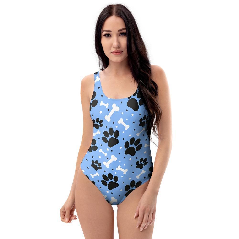 Dog Bone Paw One Piece Swimsuite-grizzshop