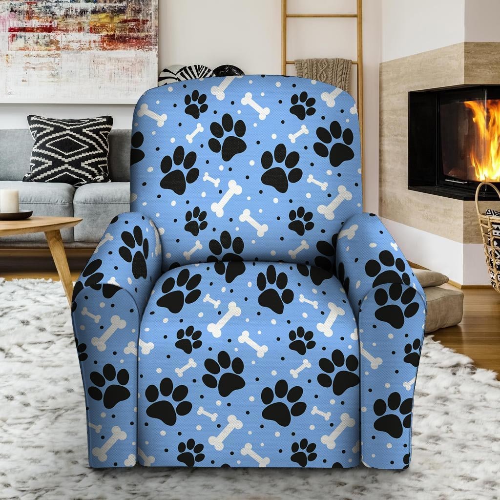 Dog Bone Paw Recliner Cover-grizzshop