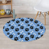 Dog Bone Paw Round Rug-grizzshop