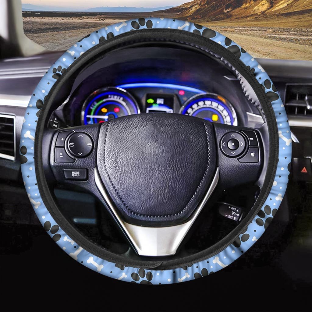 Dog Bone Paw Steering Wheel Cover-grizzshop