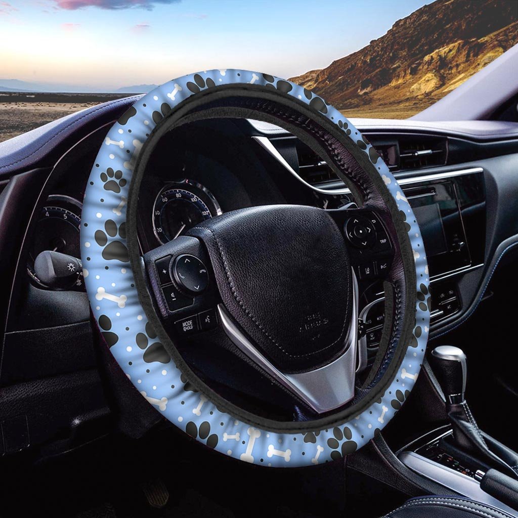 Dog Bone Paw Steering Wheel Cover-grizzshop