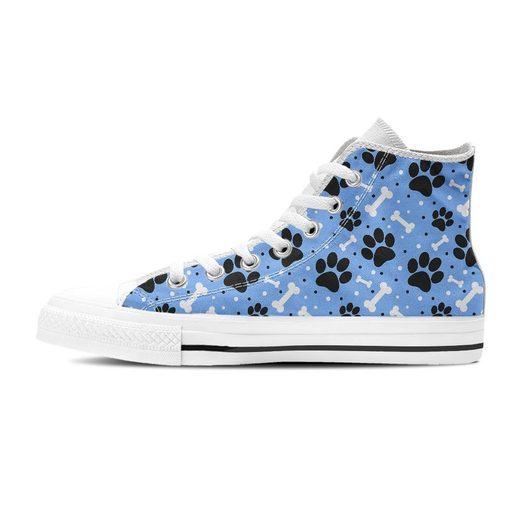 Dog Bone Paw Women's High Top Shoes-grizzshop