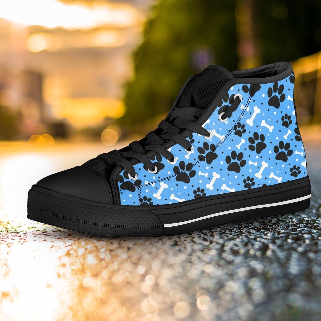 Dog Bone Paw Women's High Top Shoes-grizzshop