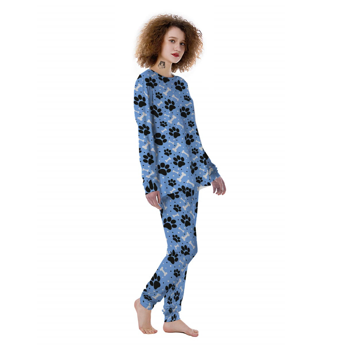 Dog Bone Paw Women's Pajamas-grizzshop