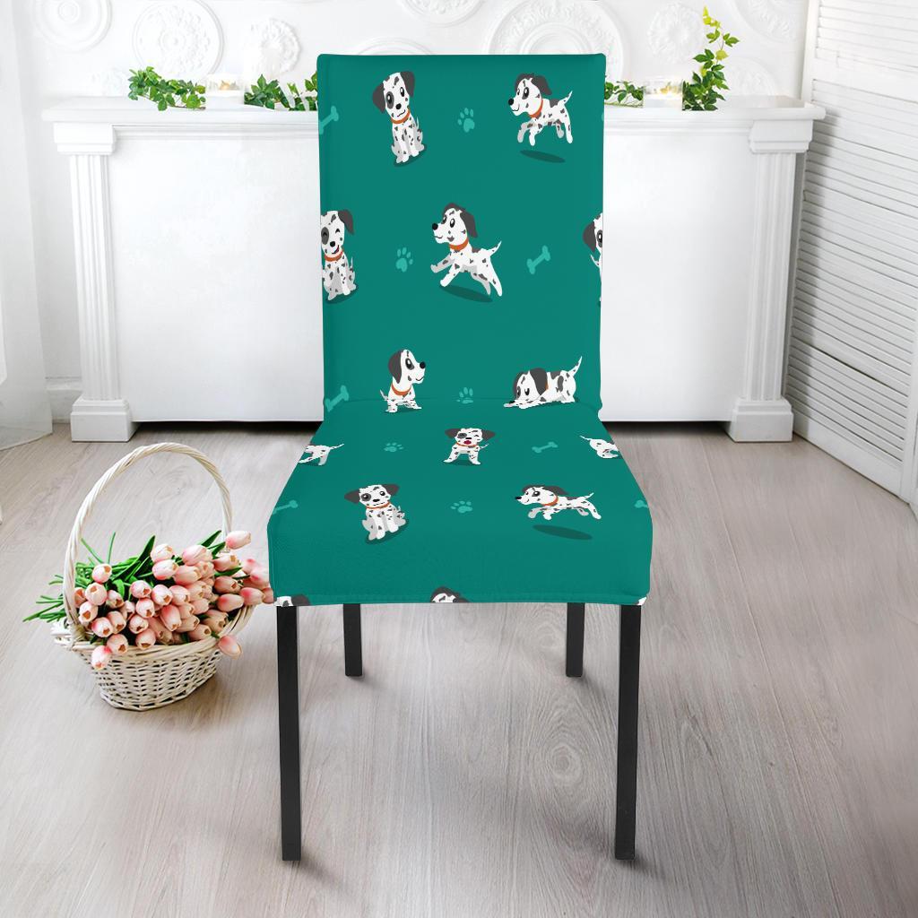 Dog Dalmatian Puppy Pattern Print Chair Cover-grizzshop