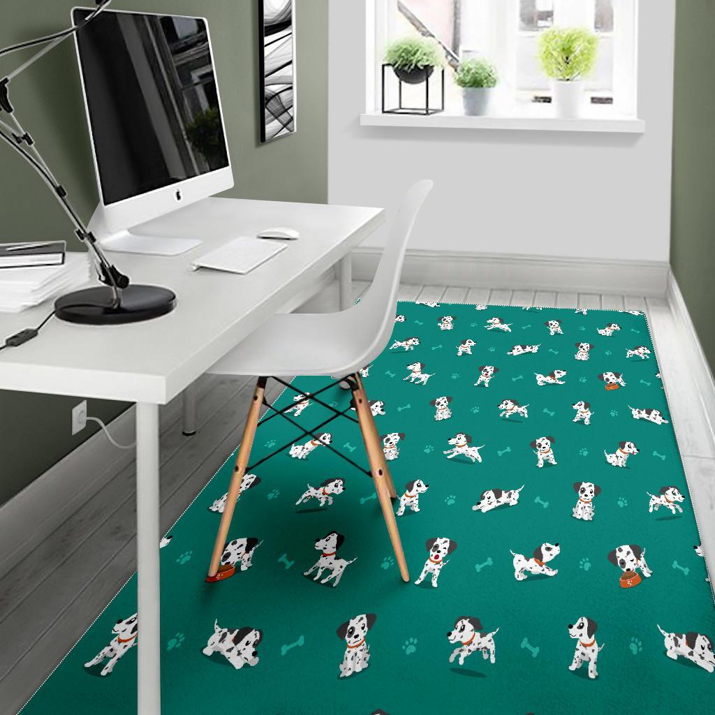 Dog Dalmatian Puppy Pattern Print Floor Mat-grizzshop